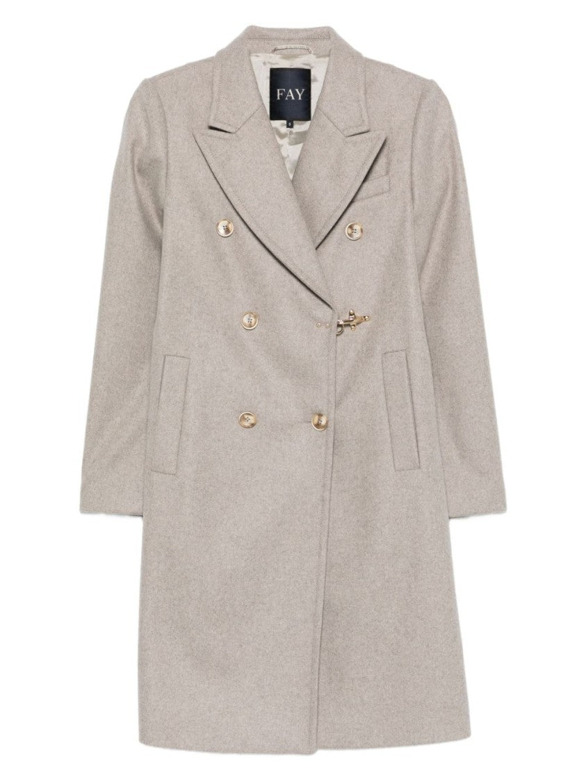 Fay Double-Breasted Wool And Cashmere Fay Coat