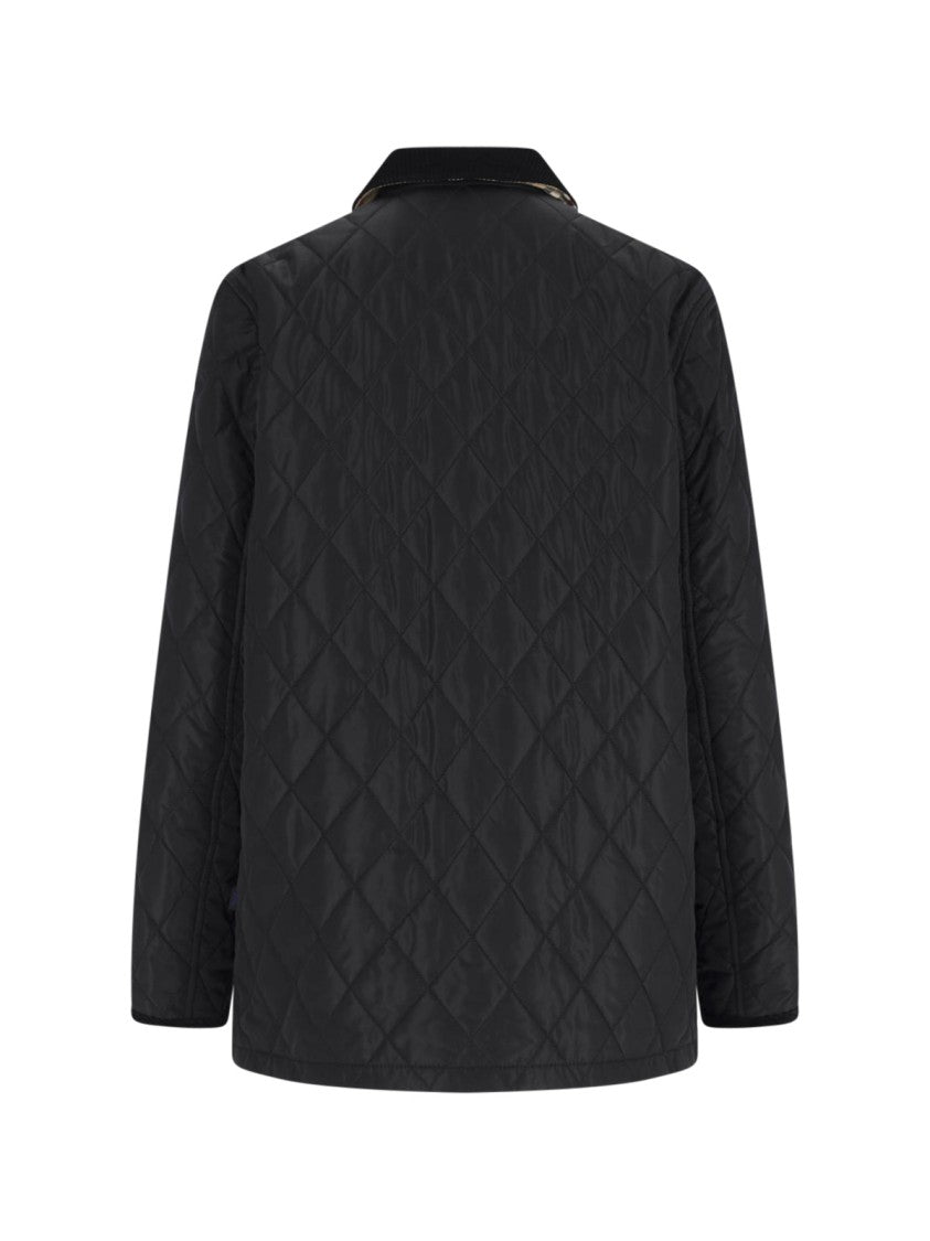 Burberry Diamond Quilted Jacket, Black Nylon