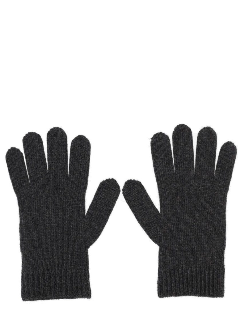 Vivienne Westwood Knitted Cashmere Gloves With Orb Embroidery