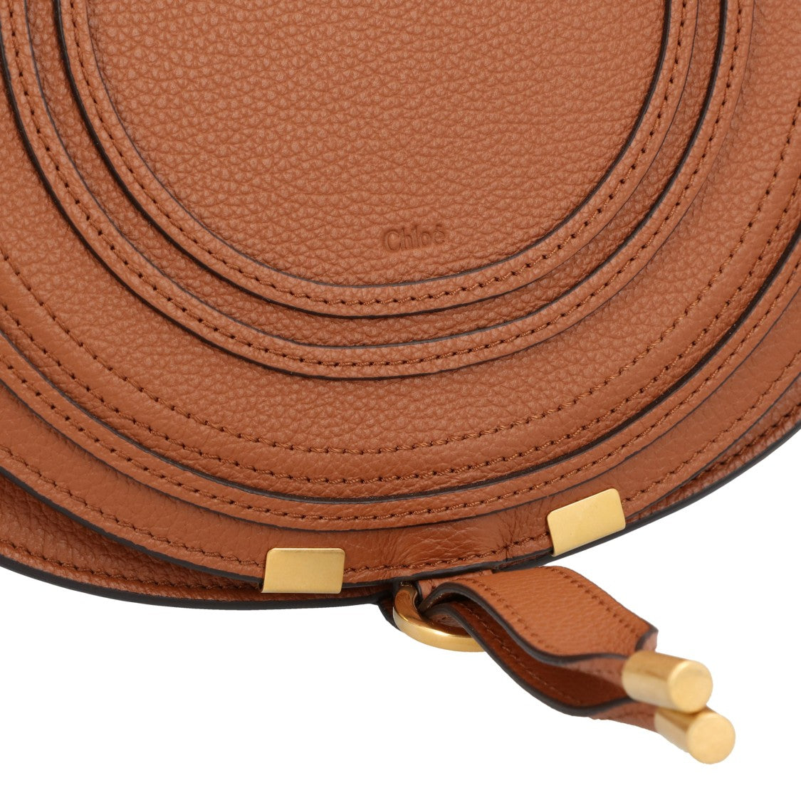 Chloé Marcie Saddle Bag In Grained Leather