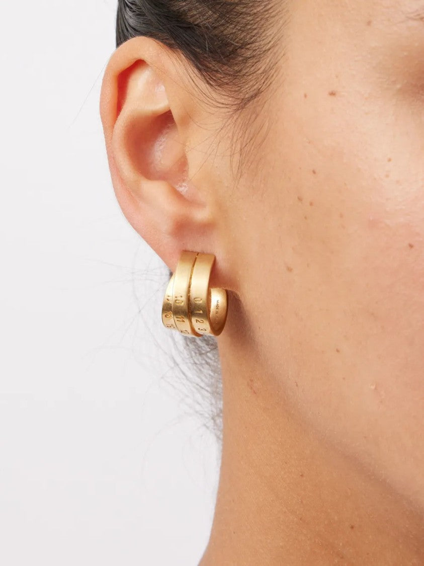 Mm6 By Maison Margiela Triple-Logo Earrings