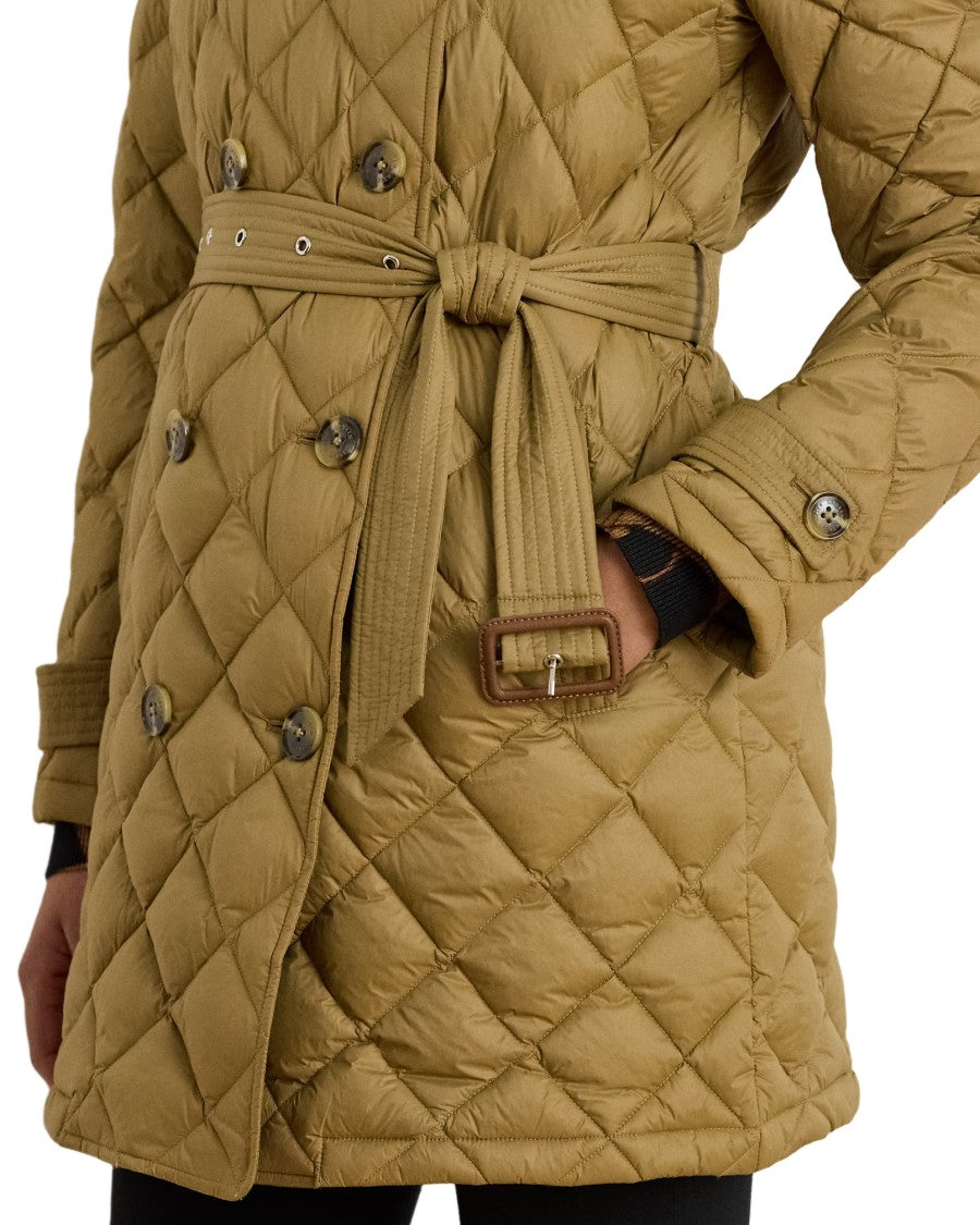 Lauren Ralph Lauren Diamond-Quilted Insulated Coat With Double-Breasted Closure