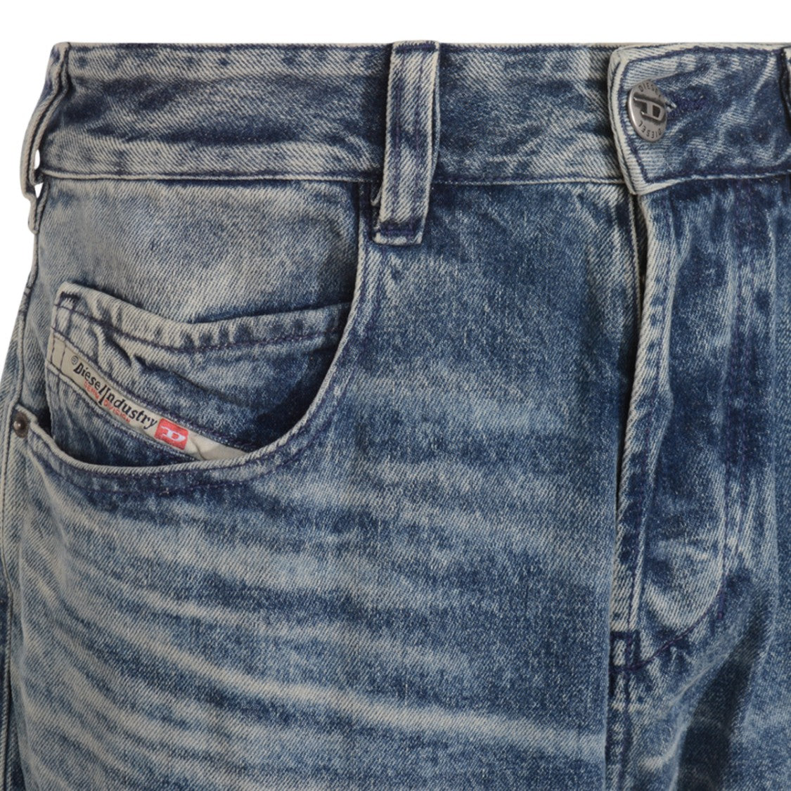 Diesel Relaxed Wide-Leg Jeans With Faded Wash