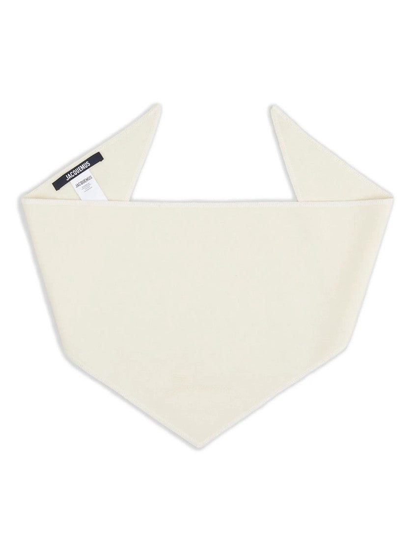 Jacquemus Triangular White Cashmere Scarf
