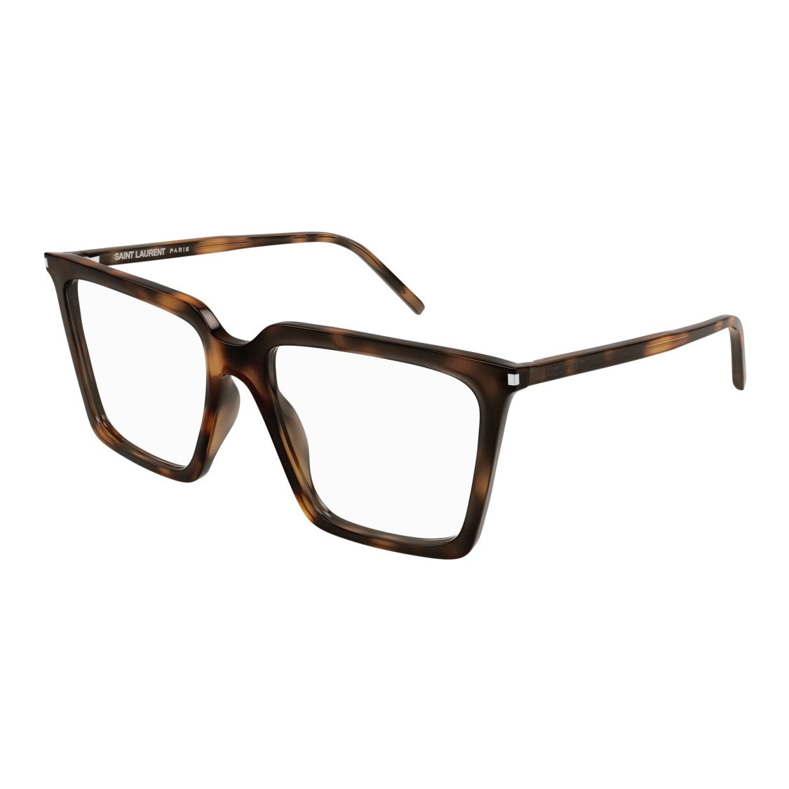 Saint Laurent Sl 474 Opt Oversized Tortoiseshell Square Frame Eyeglasses