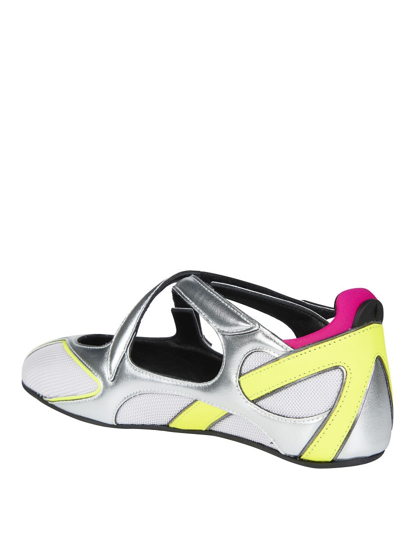 The Attico Ballerina Floor01 Pointed Mesh Flats