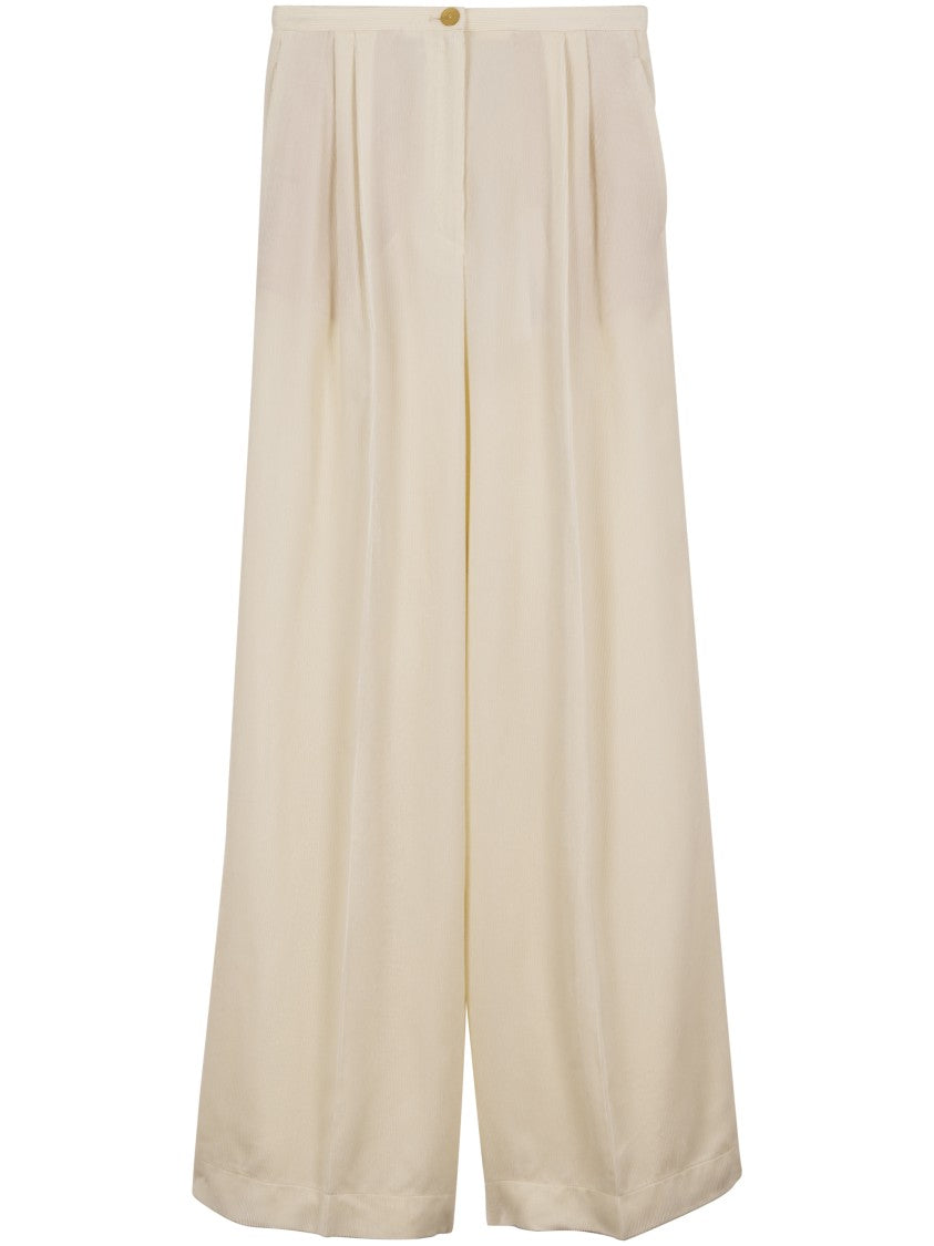 Forte Forte Fluid Velvet Low Waist Trousers