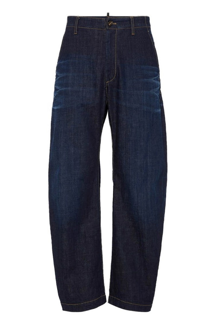 Dsquared2 Contemporary Relaxed-Fit Denim Trousers With Soft Texture
