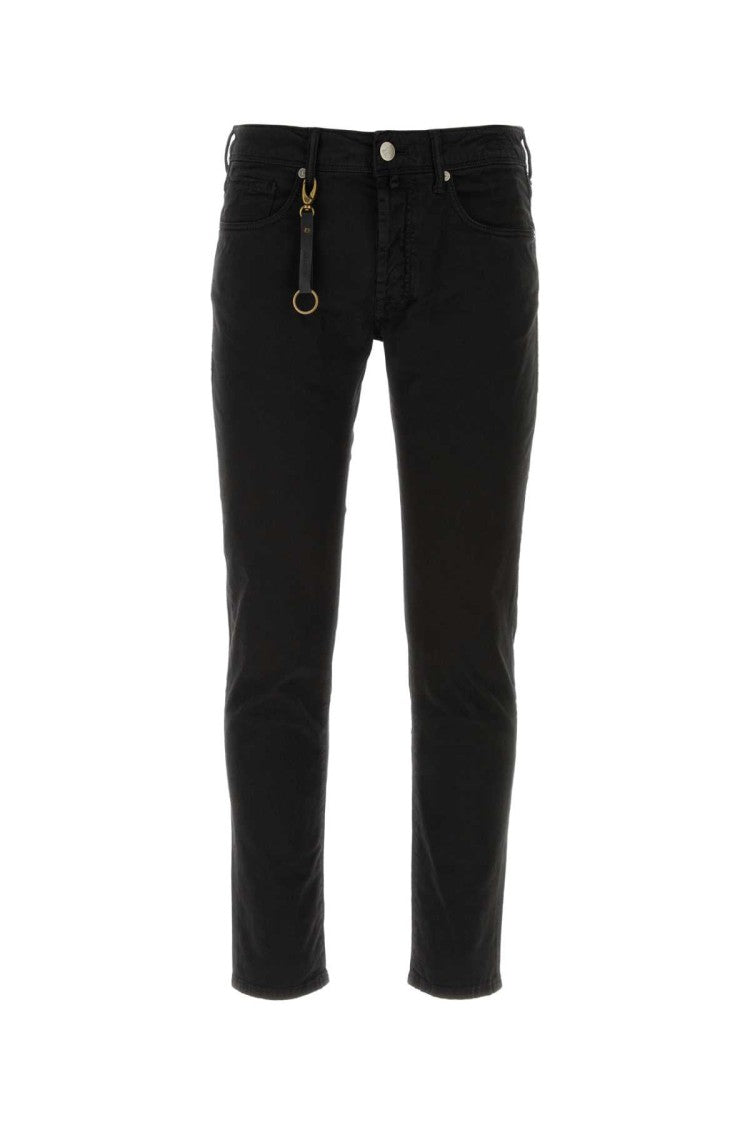 Incotex Tailored Black Stretch Cotton Pants