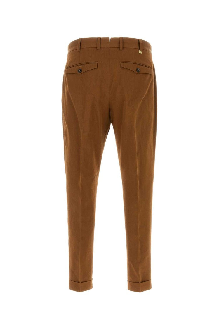 Pt Torino Caramel Stretch Cotton Pant