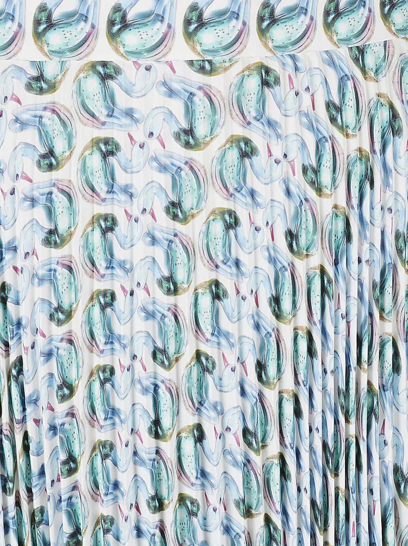 Tory Burch Pleated Skirt With Unique Pattern