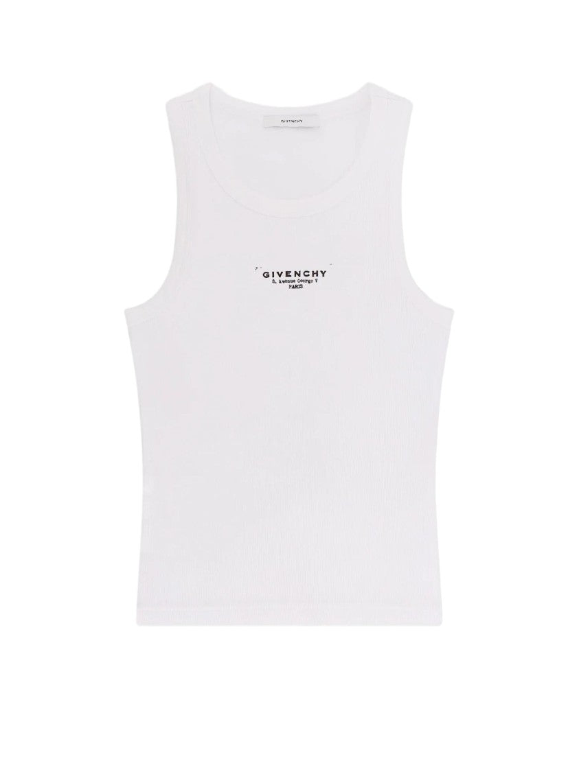 Givenchy Ribbed Tank Top With Round Neckline