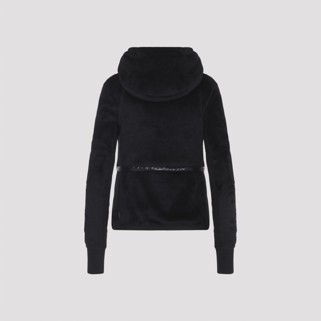 Moncler Grenoble Plush Padded Down Coat With Quilted Texture And Drawstring Detail