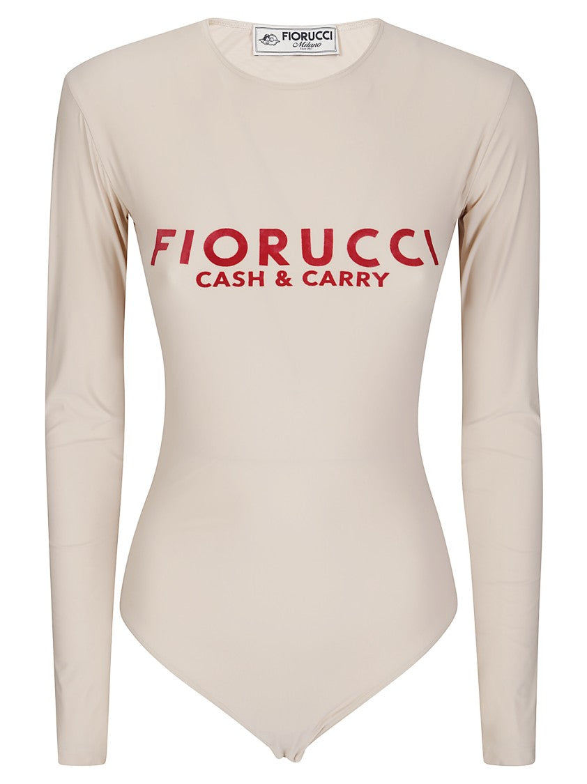 Fiorucci Bodysuit Top In Fine Stretch Knit