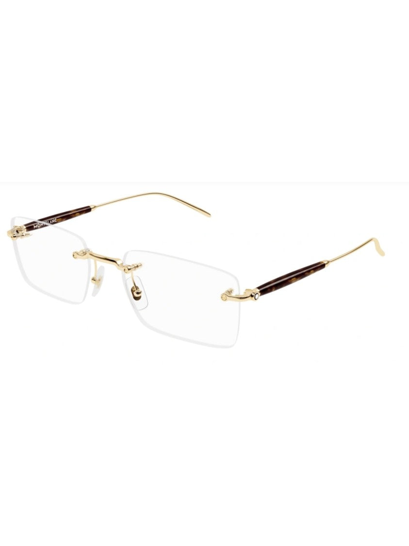 Montblanc Metallic Mb0411o Tortoiseshell Temple Frames