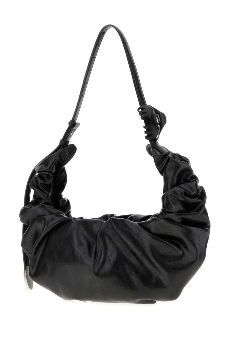 Diesel Black Synthetic Leather Grab-D Shoulder Bag