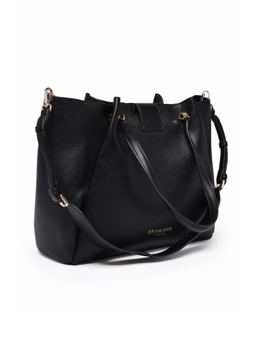 Ermanno Firenze Structured Textured Polyurethane Vally Shoulder Bag