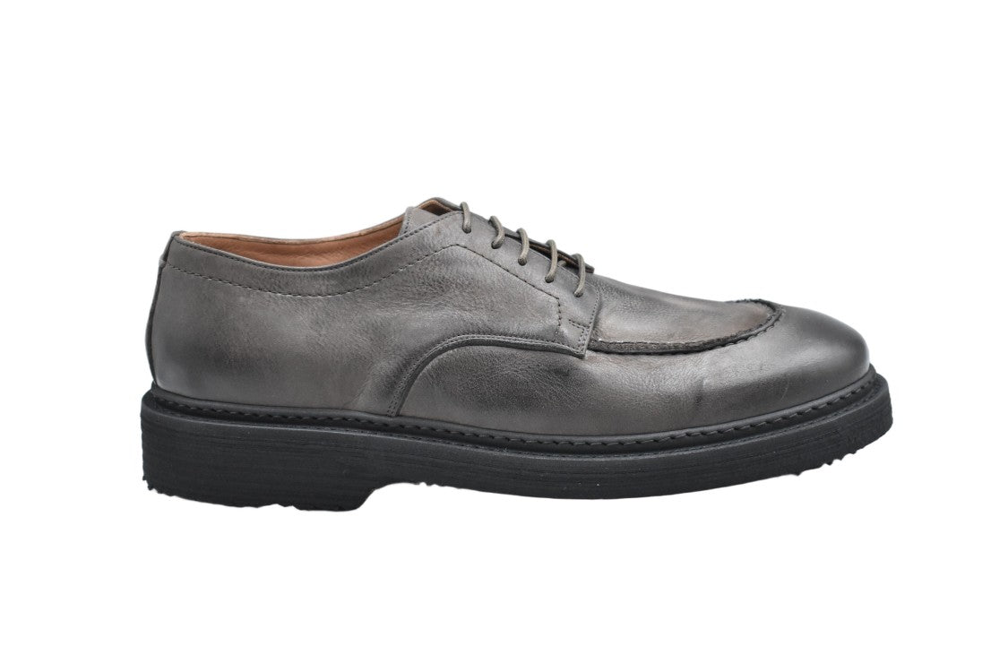 Pantanetti Moc Toe Lace-Up Shoes With Leather Upper