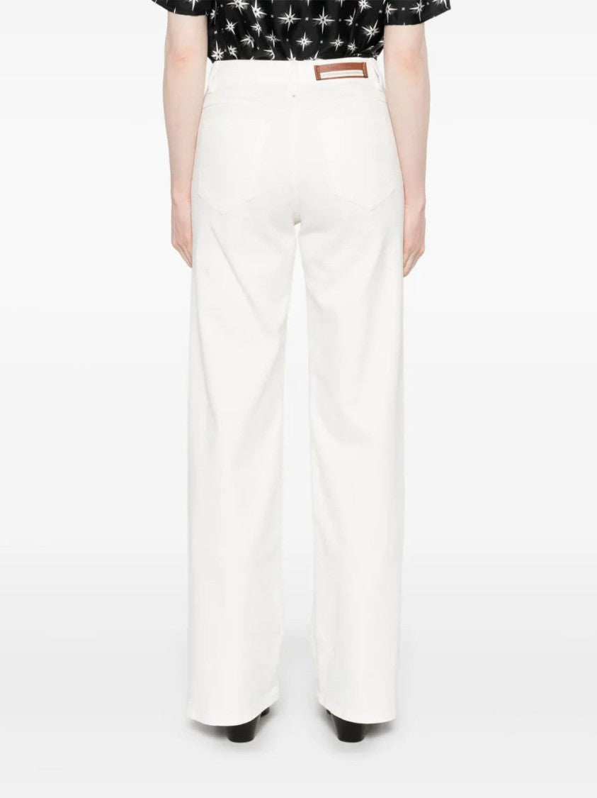 Lorena Antoniazzi White Logo-Patch Jeans