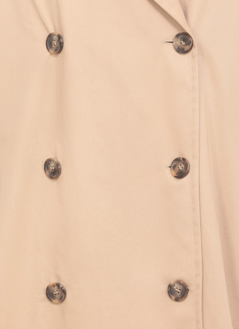 Mm6 By Maison Margiela Double Breasted Cotton Raincoat