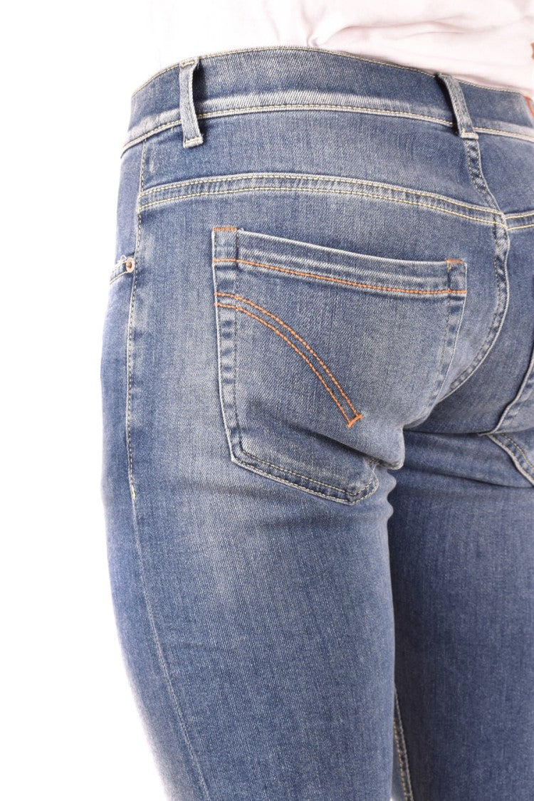 Dondup Slim Fit Denim Jeans With Classic Blue Wash