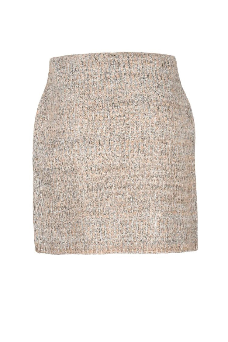 Sportmax Cabina Polyurethane And Wool Skirt - Beige