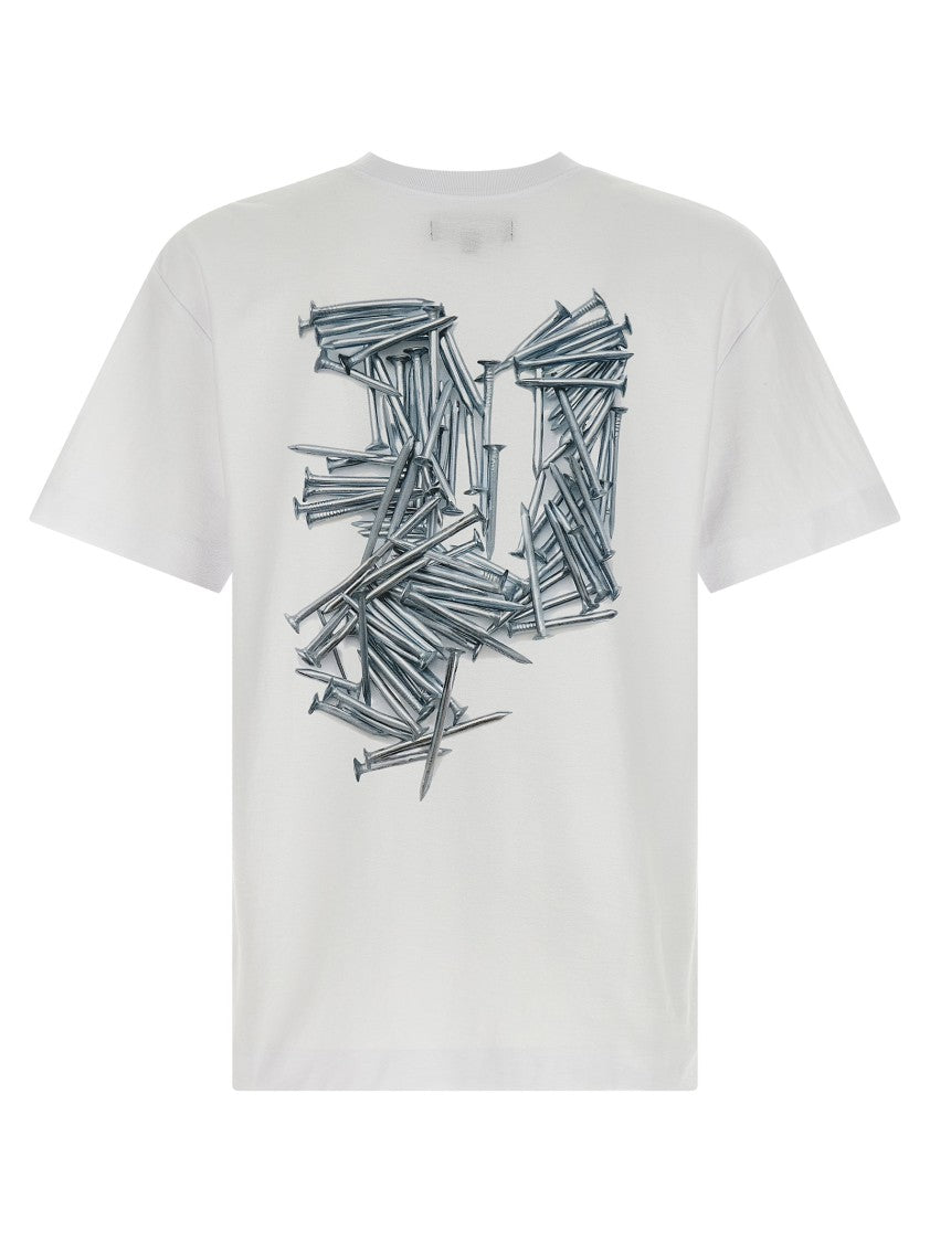 Purple Textured Cotton Jersey T-Shirt With Graphic Prints