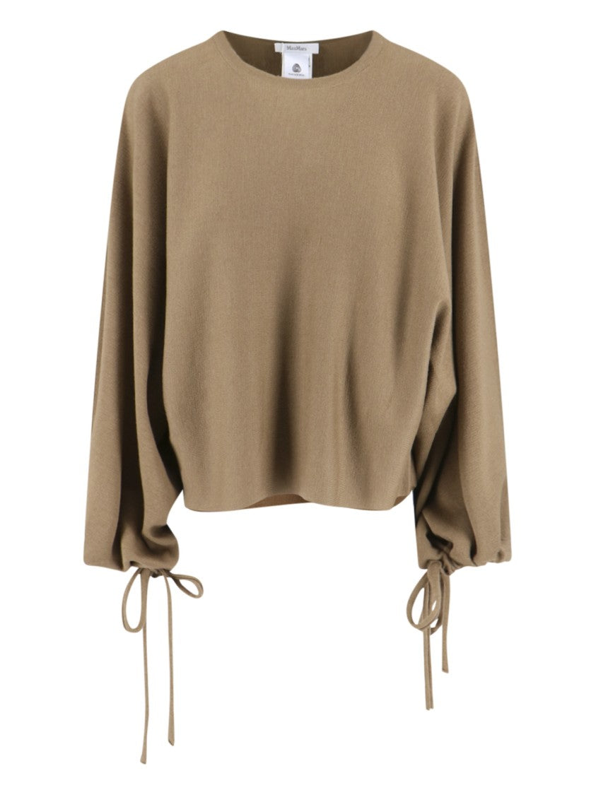 Max Mara "Frais" Virgin Wool Sweater Brown