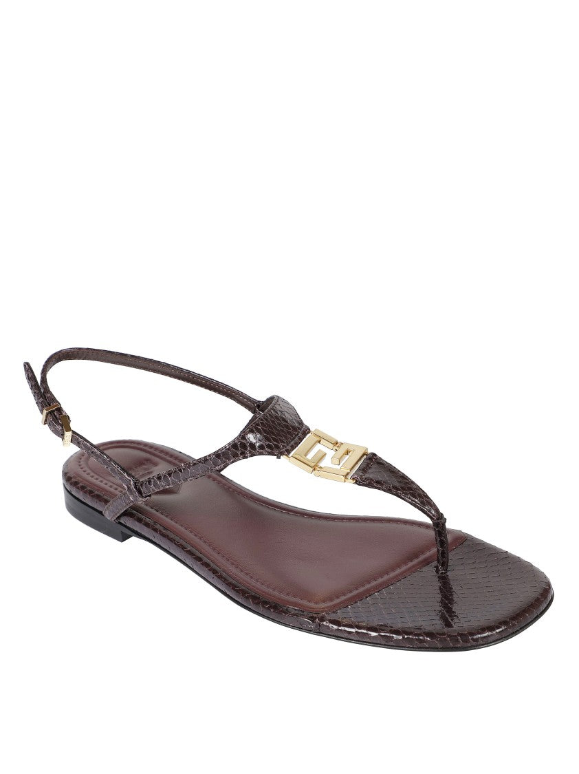 Fendi Brown Minimalist Sandals