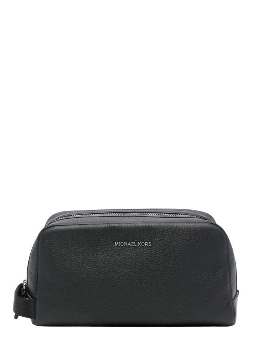 Michael Kors Hudson Pebbled Leather Zipped Travel Pouch
