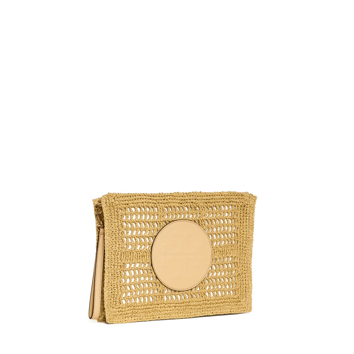 Tory Burch Ella Hand Crocheted Rafia Pouch Clutch