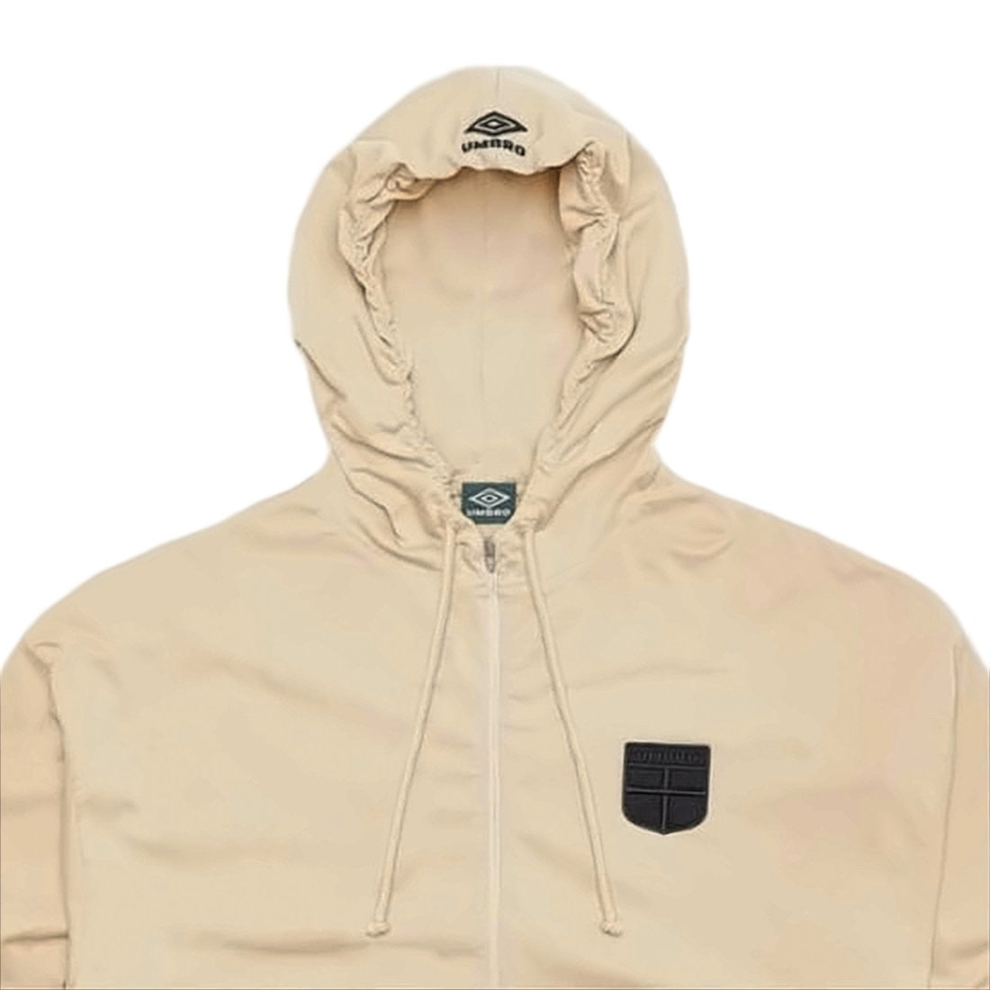 Undercover Light Beige Hooded Jacket With Zipper Closure