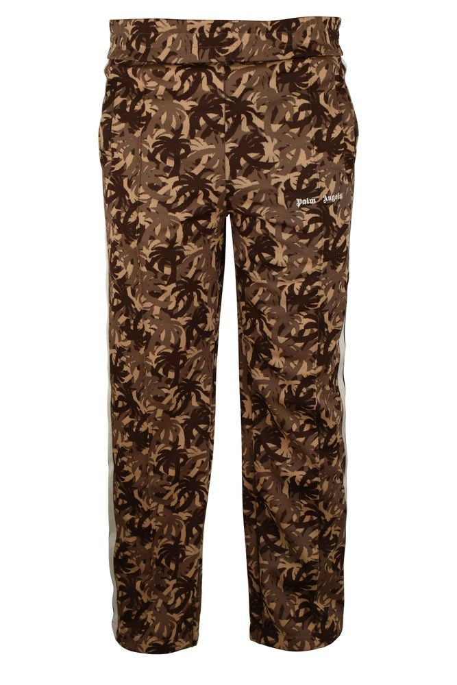 Palm Angels Brown Polyester Jogging Pants