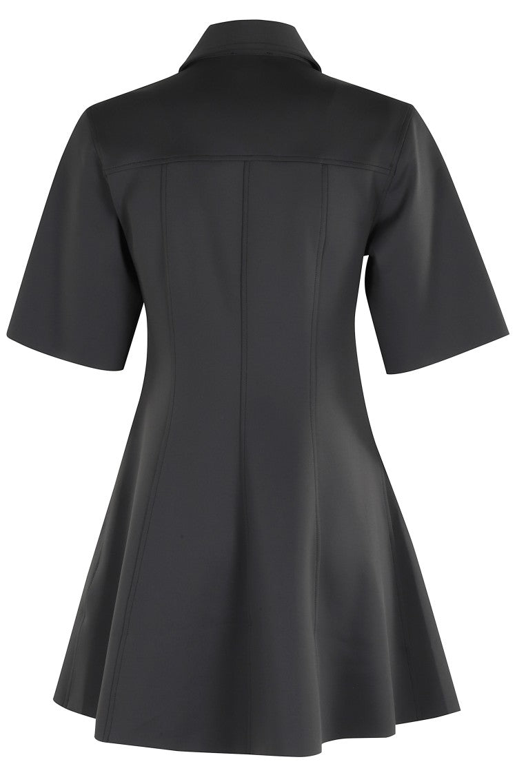 Ganni Scuba Neoprene Fitted Mini Dress