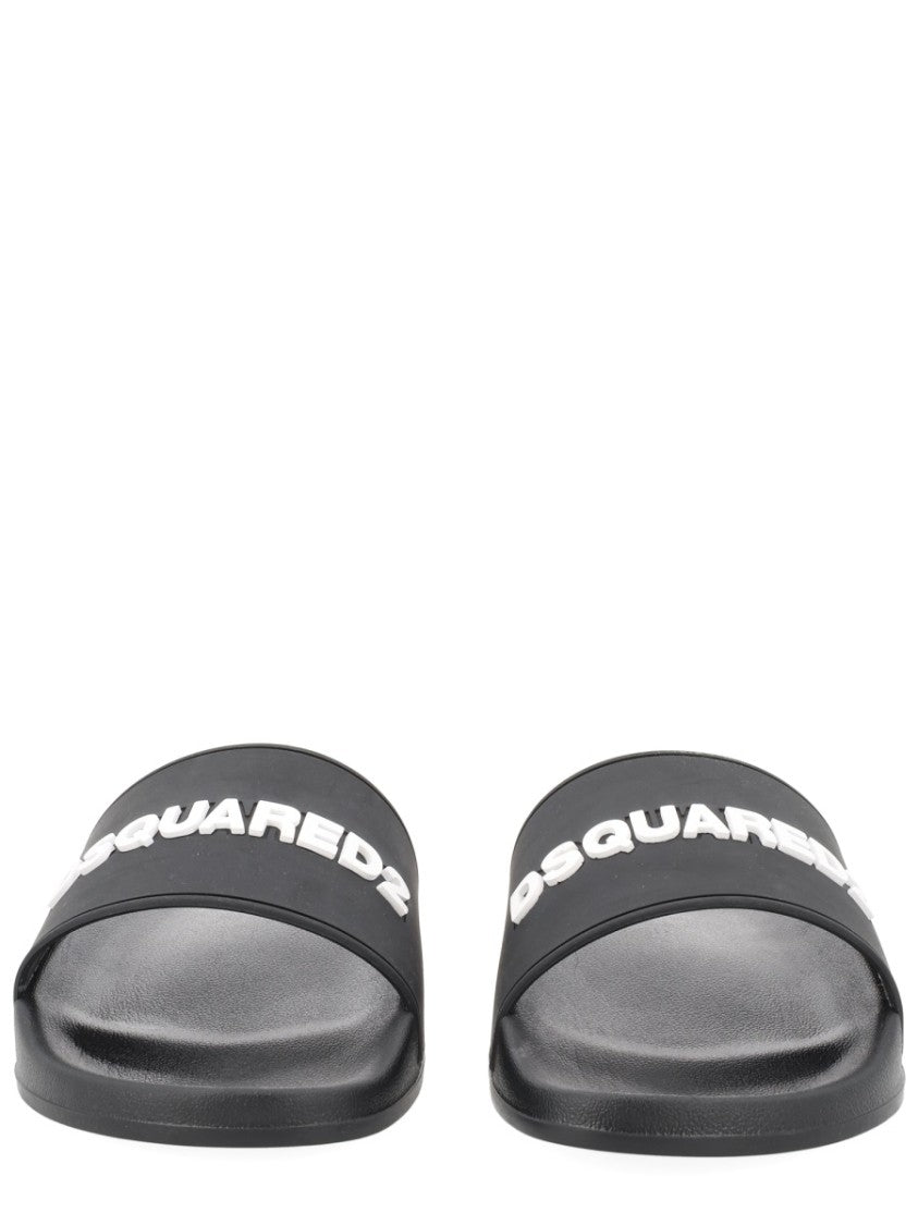 Dsquared2 Contoured Raised Lettering Sandals