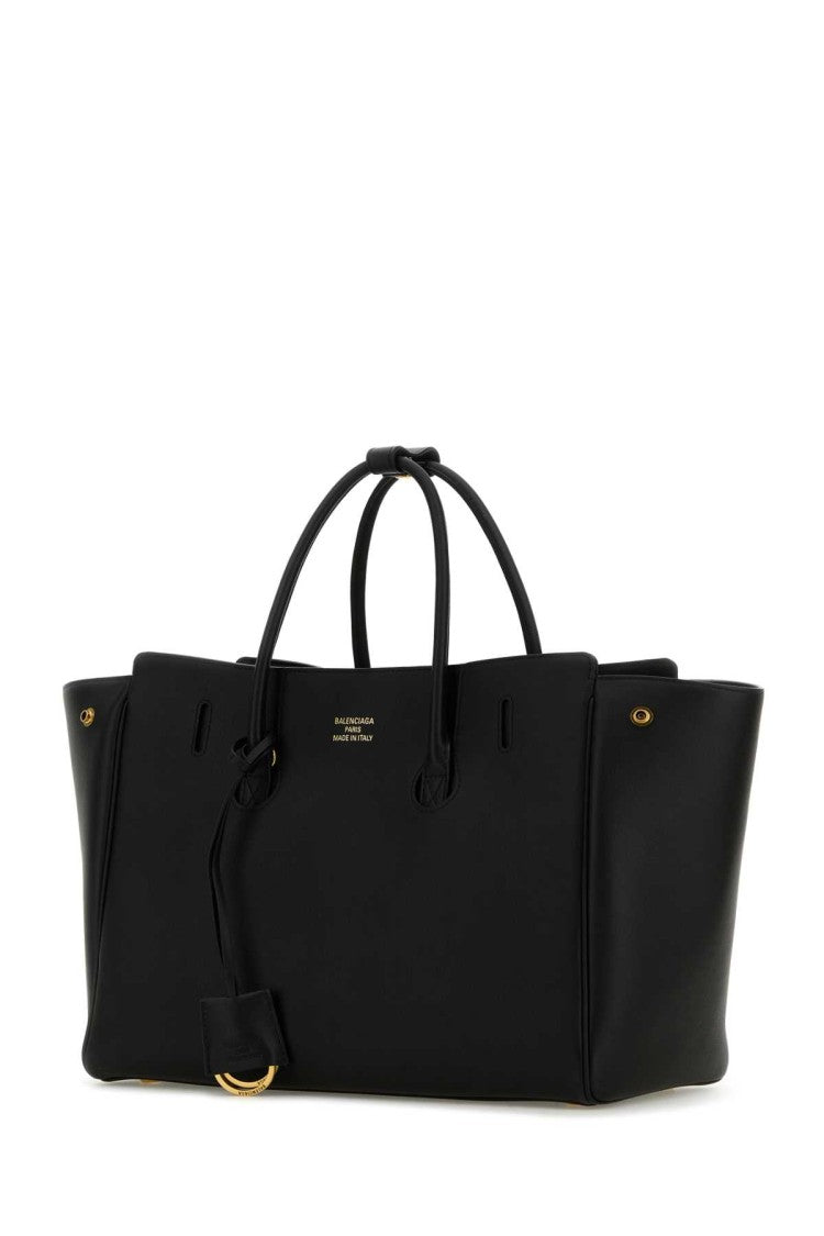 Balenciaga Black Leather Small Carry All Hempton Handbag