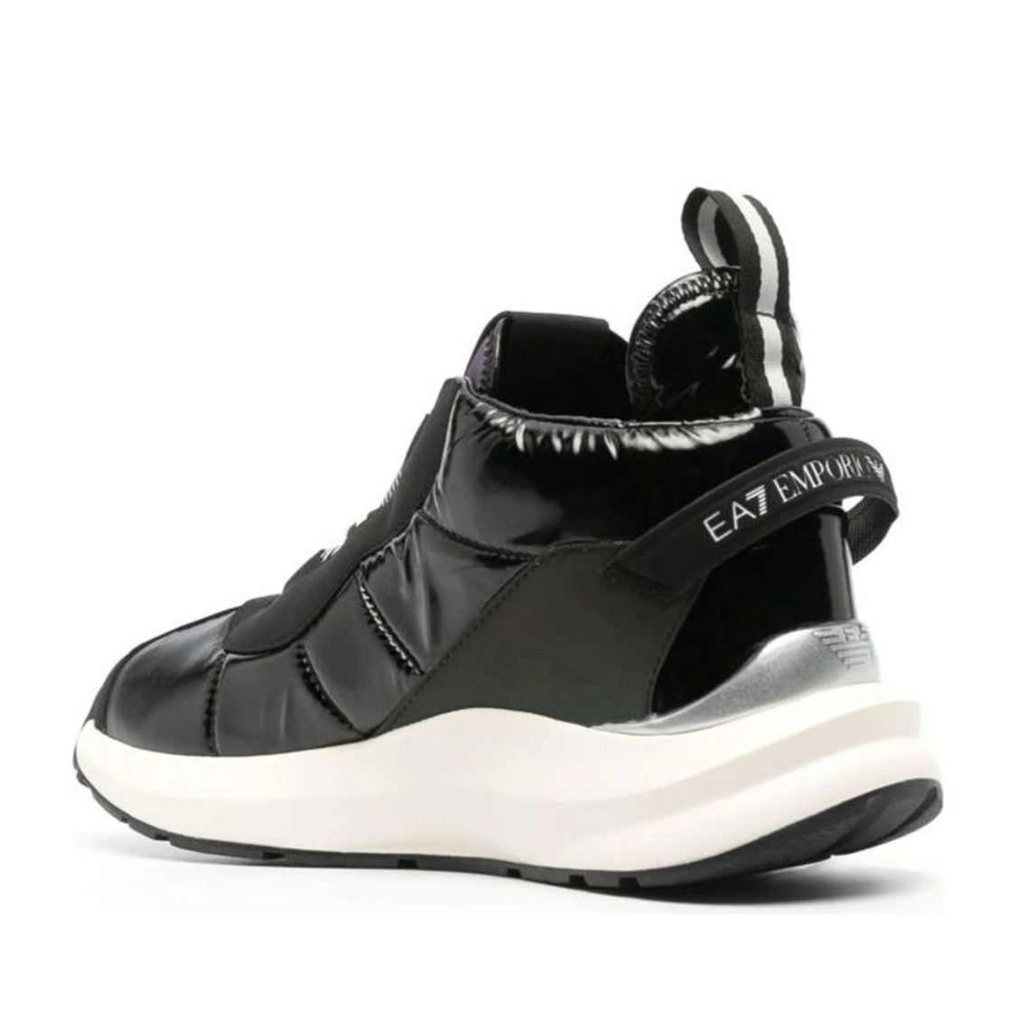 Ea7 Emporio Armani Black Sporty Quilted Snow Boots
