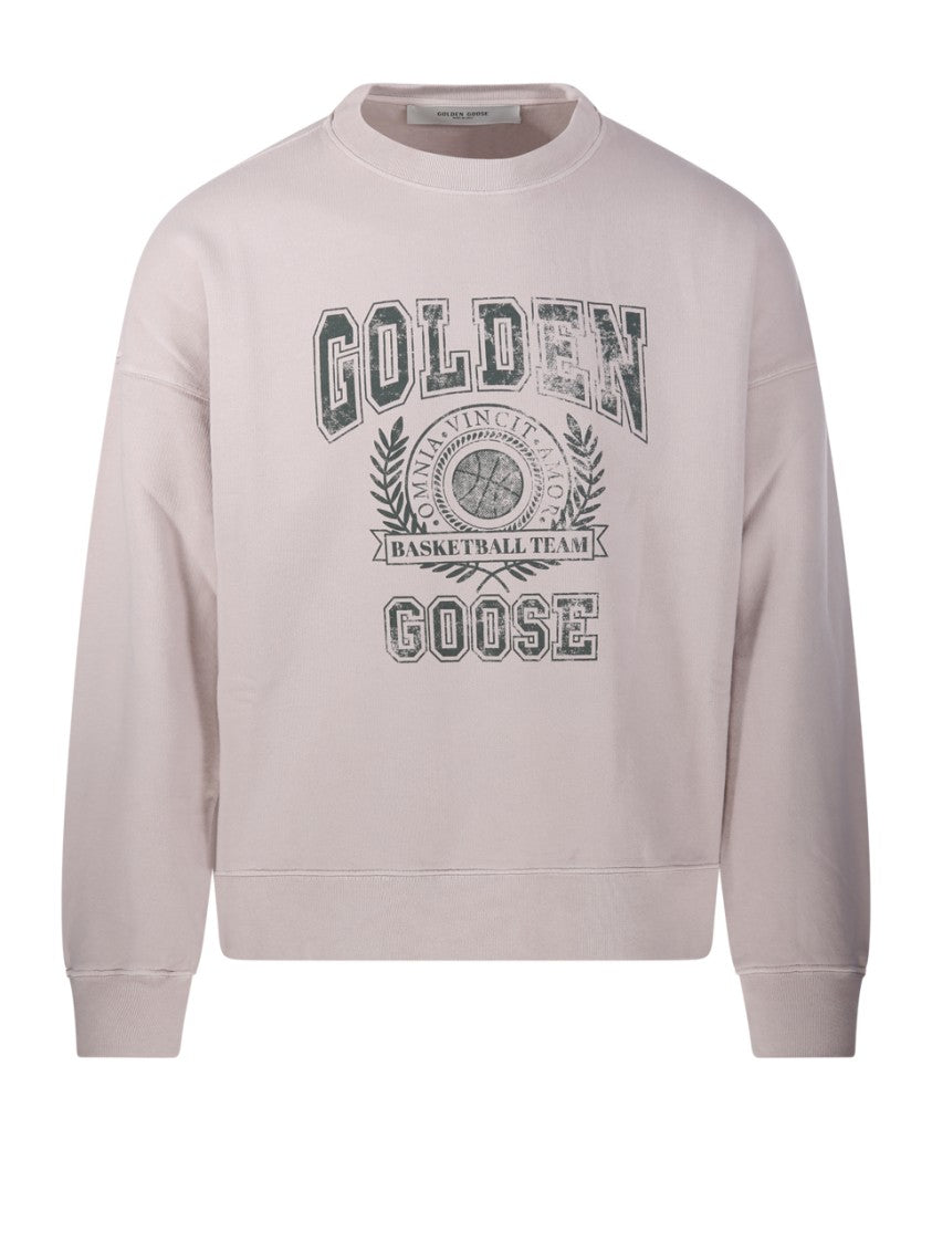 Golden Goose Crew Neck Sweatshirt Vintage College Print