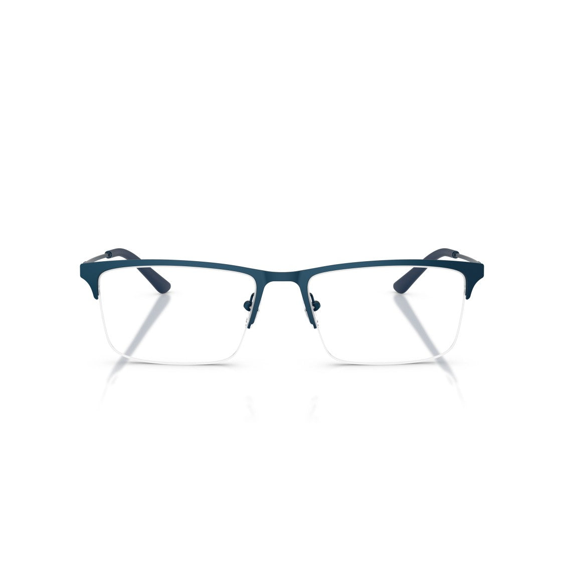 Emporio Armani 0Ea1177 Square Semi-Rimless Blue Metal Eyeglasses