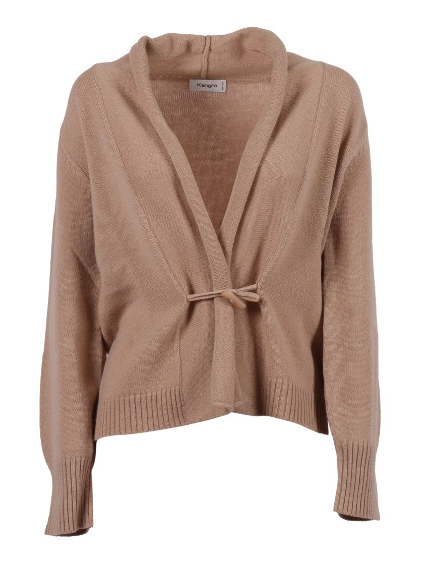 Kangra Cashmere Cardigan With Unique Tie Closure And Button Detail