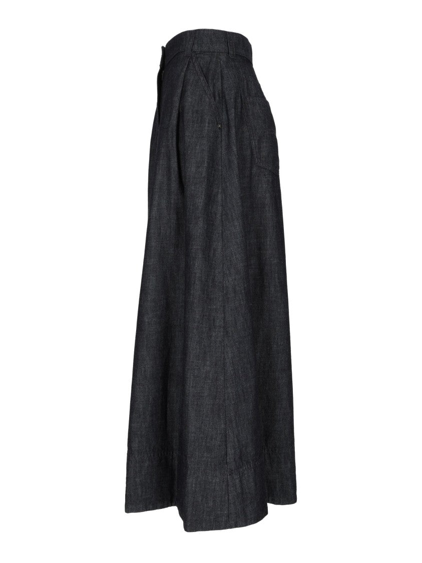 Emporio Armani High-Waisted Flared Midi Skirt