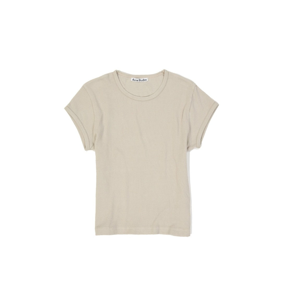 Acne Studios Round Neck Cotton T-Shirt With Short Sleeves