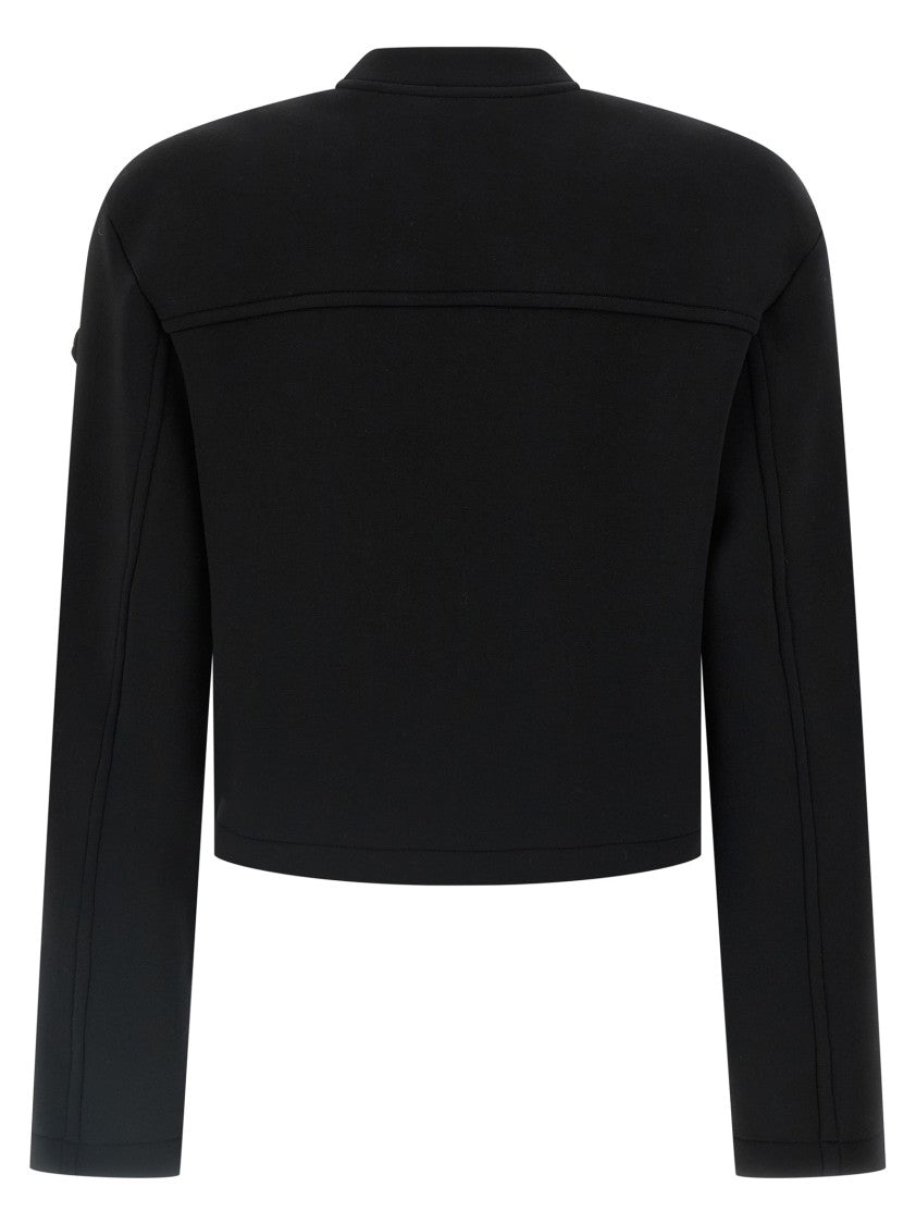 Moncler Genius Scuba-Effect Cropped Sweatshirt With High Neck