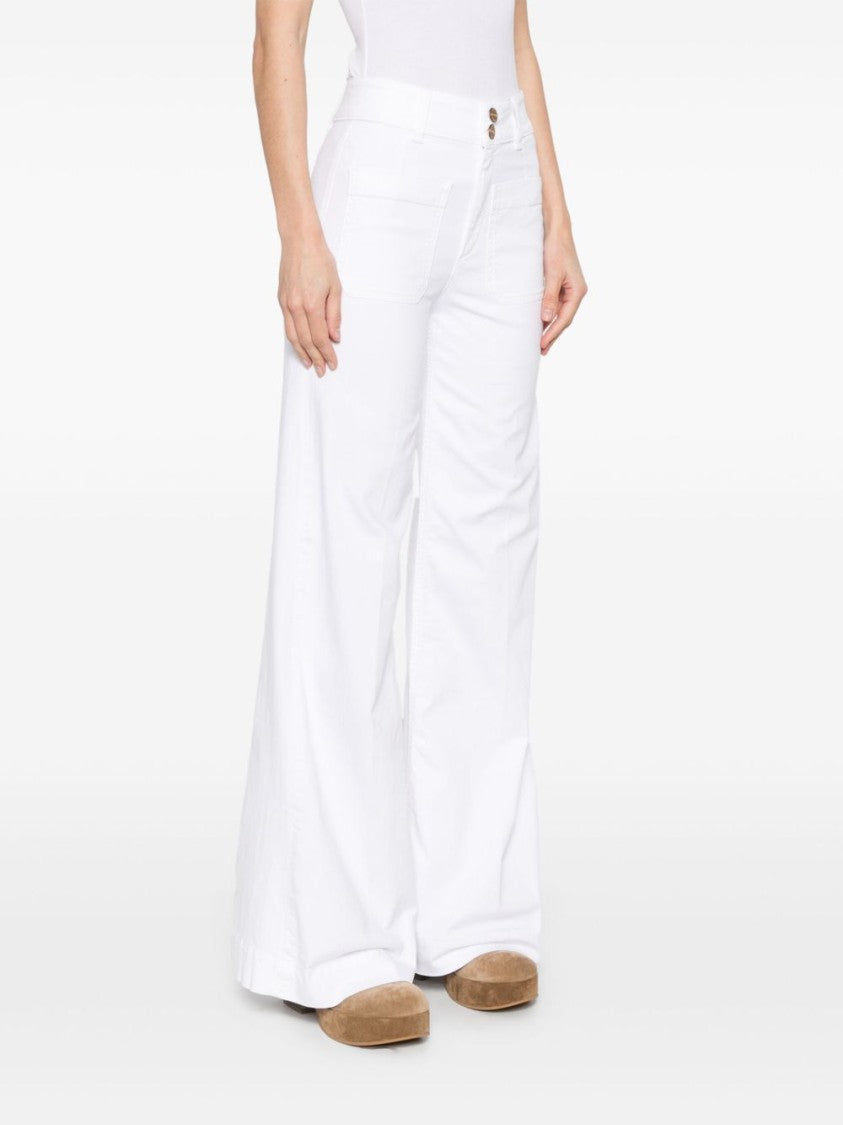 Seafarer Wide-Leg High-Waist Double-Button Pants