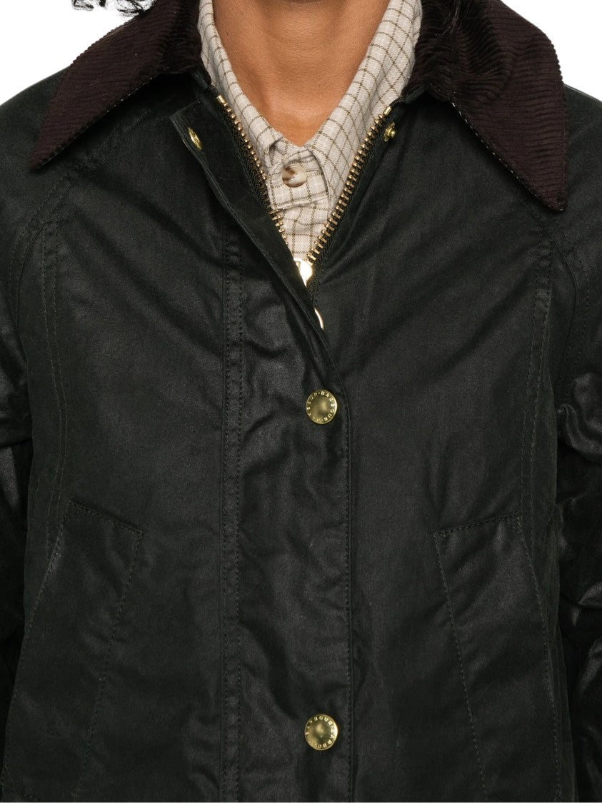 Barbour Classic Waxed Modern Beadnell Jacket With Corduroy Detailing