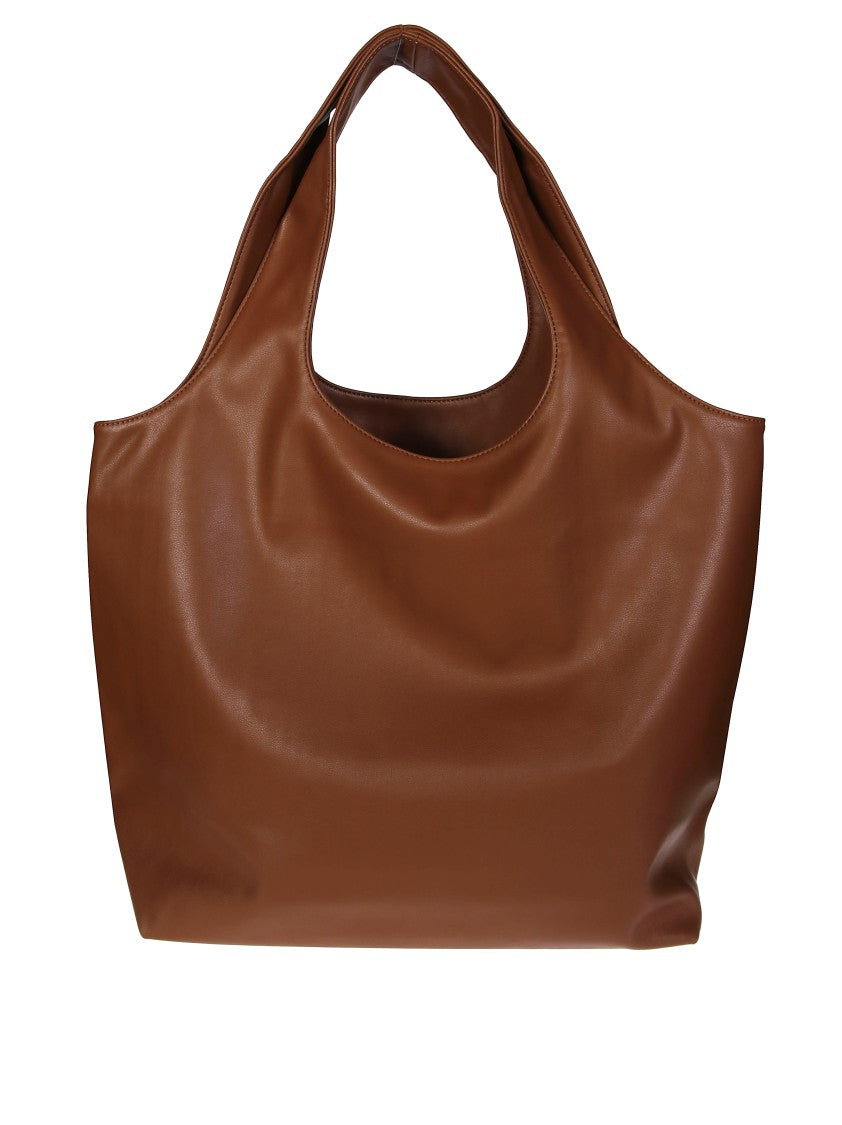 A.P.C. Ninon Brown Tote With Bold Front Lettering
