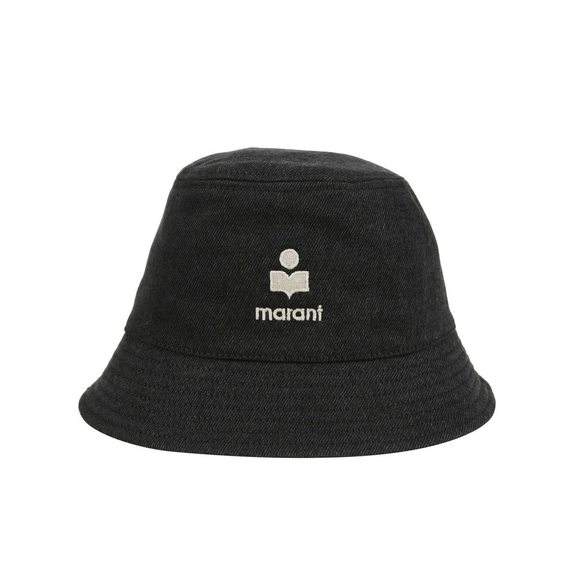 Isabel Marant Classic Black Bucket Hat With Minimalist Logo