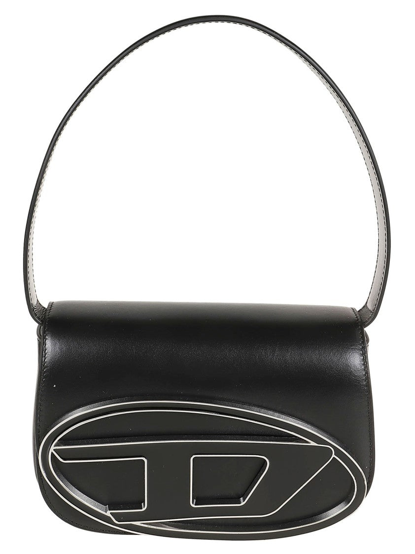 Diesel Structured Cross-Body Bag In Black Nappa Leather