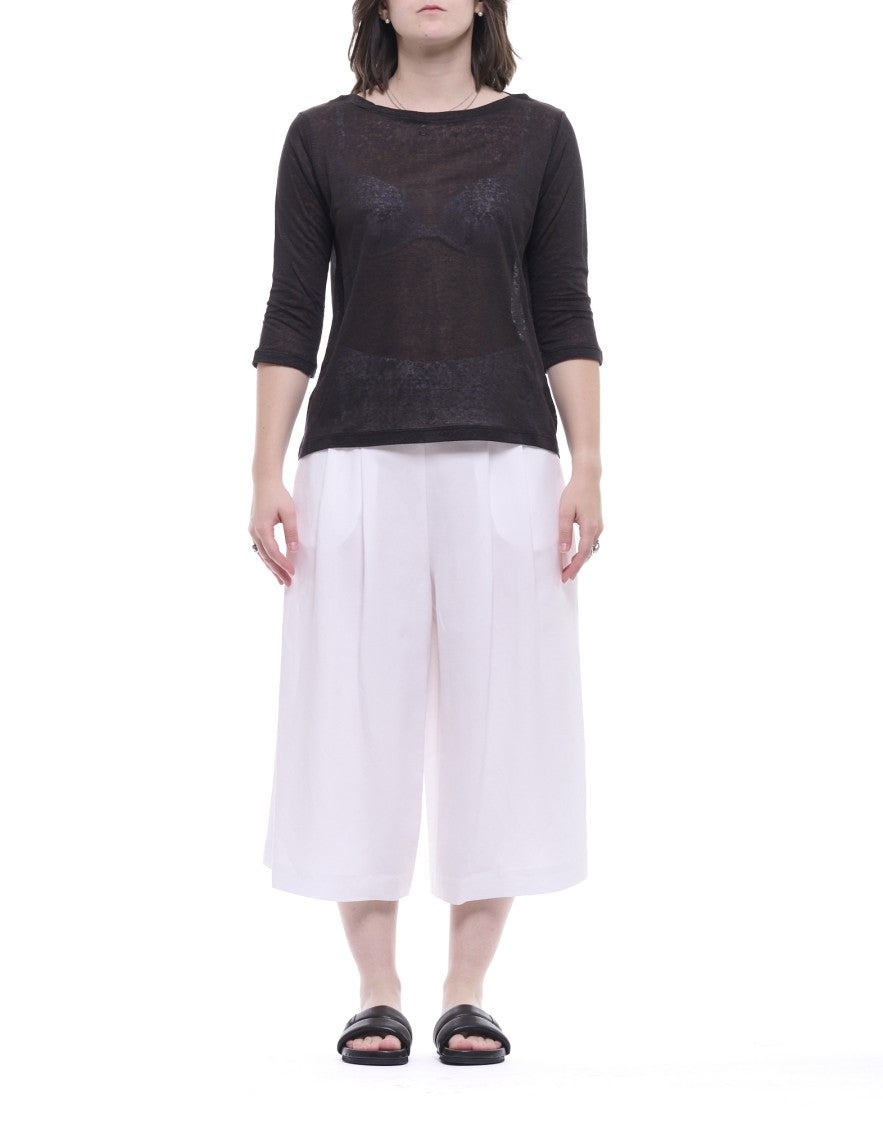 Meimeij Off White Bermuda Cotton Shorts