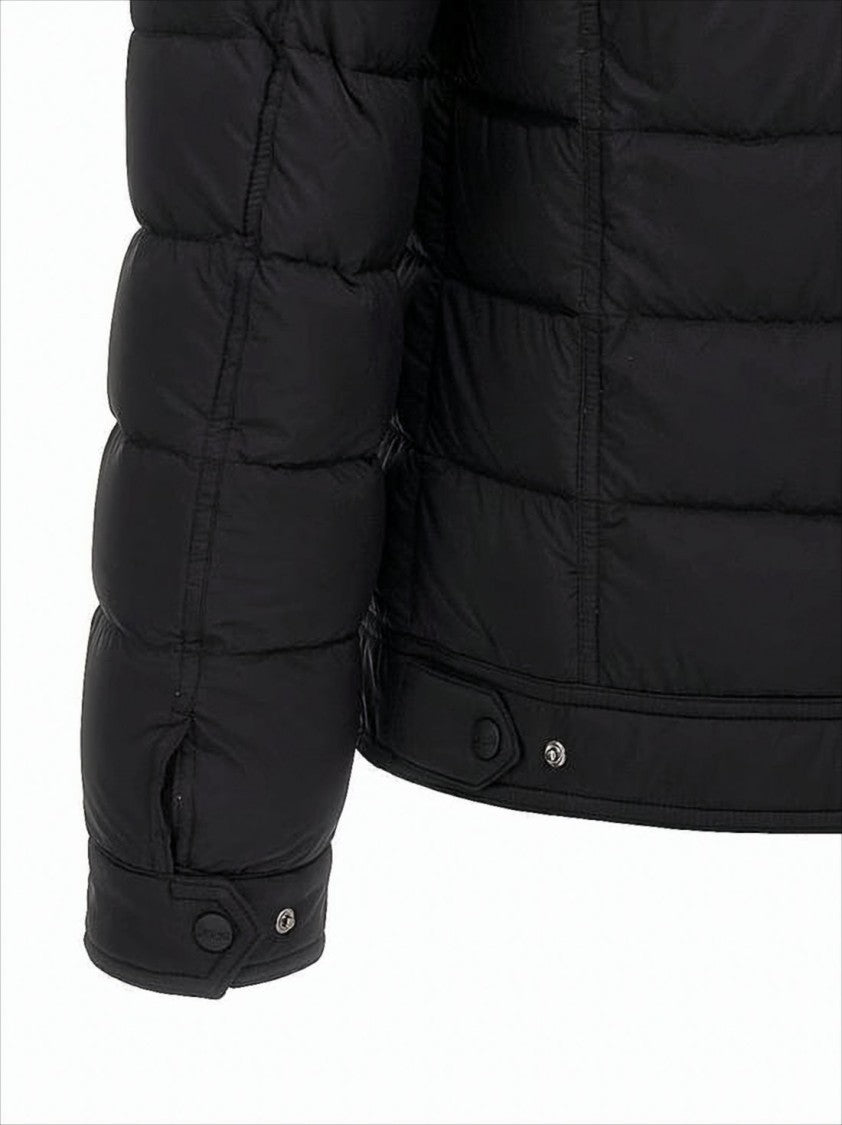 Herno Quilted Black Padded Jacket With Structured Collar